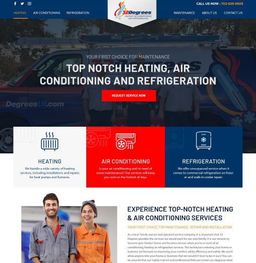 HVAC & Refrigeration in Las Vegas — Bold design that stands out in a competitive market